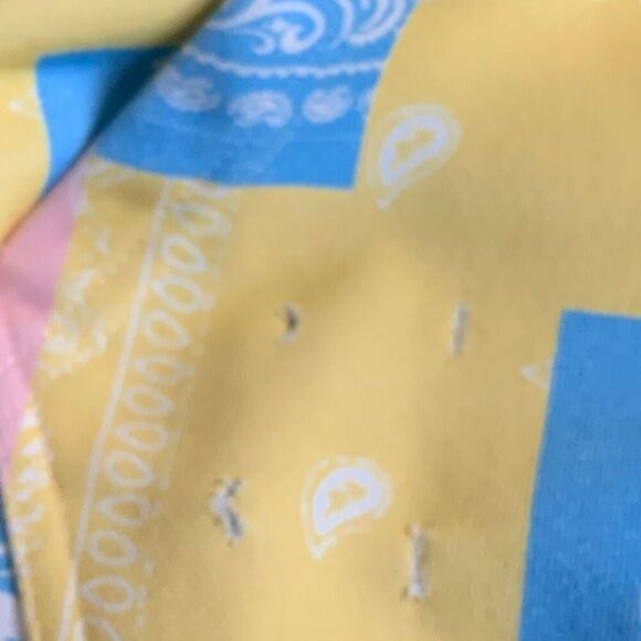 Authentics Bandana Patchwork Pullover Hoodie Sweatshirt Large Multicolor Paisley - Picture 12 of 13